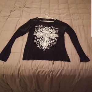 Affliction live fast velvet and lace NWOT